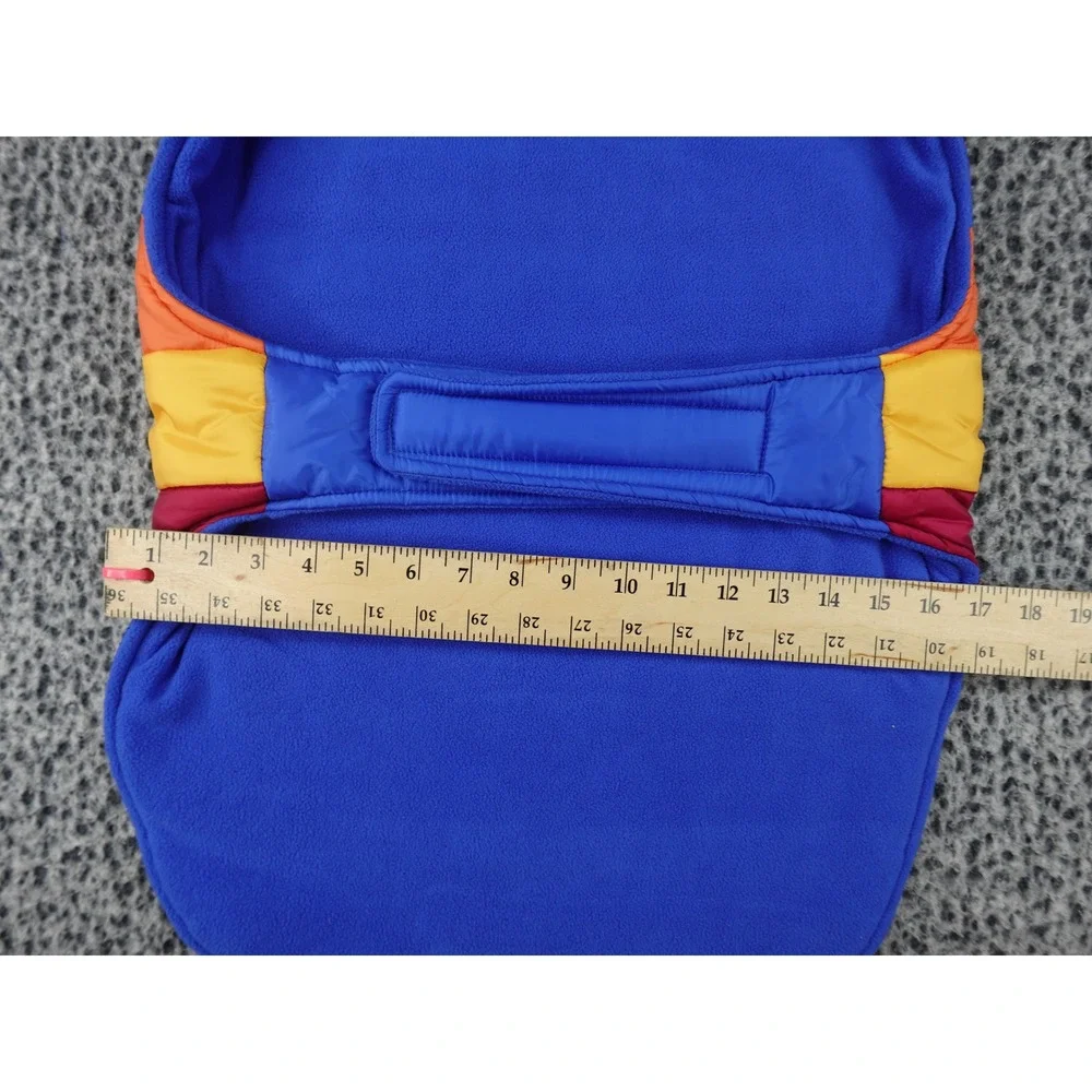 Top Paw‎ Dog Puffer Vest XL Blue Multicolor New Fleece Lined Striped Coat